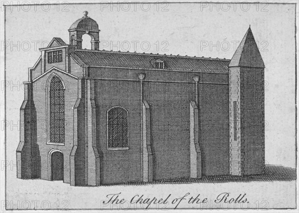 Rolls Chapel, Chancery Lane, City of London, 1750. Artist: Anon