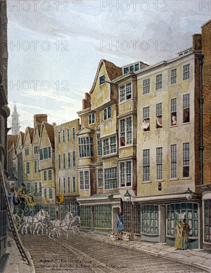 Holywell Street, Westminster, London, 1816. Artist: Robert Blemmell Schnebbelie