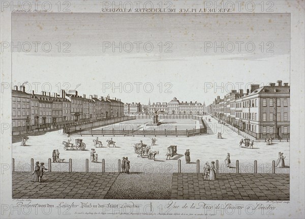 Leicester Square, Westminster, London, c1760. Artist: Balthasar Friedrich Leizelt