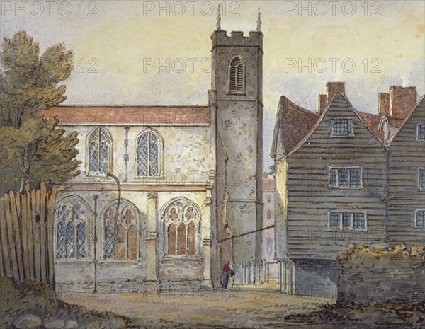 Church of St Katherine by the Tower, Stepney, London, 1815. Artist: William Pearson