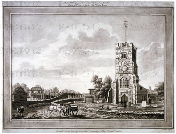 Church of St Mary, Putney, Wandsworth, London, 1783. Artist: Robert Laurie