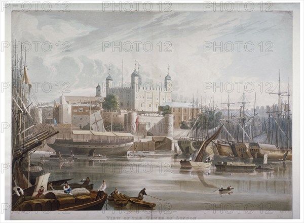 Tower of London, 1819. Artist: Daniel Havell