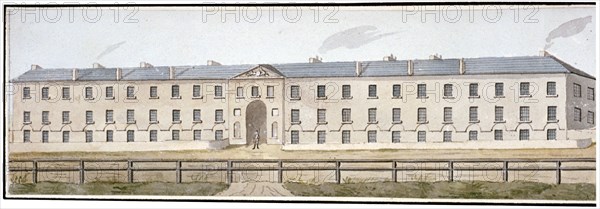 View of Knightsbridge Barracks, Westminster, London, c1810. Artist: Anon