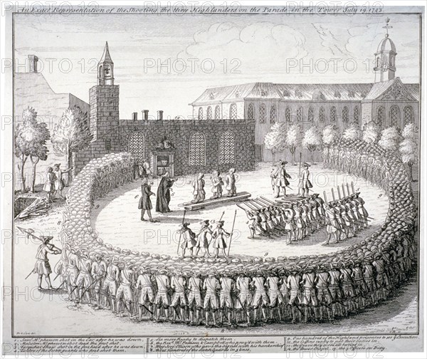 Execution at the Tower of London, 1743. Artist: CM