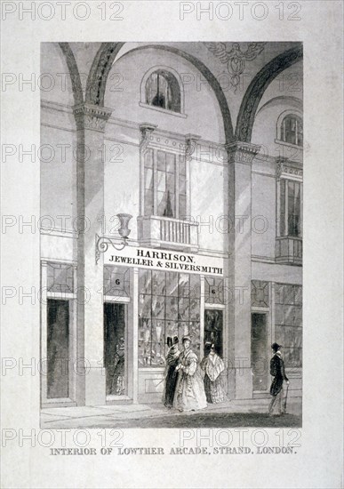 Lowther Arcade, Strand, Westminster, London, c1850. Artist: Anon