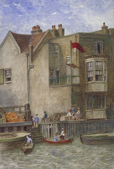The Cock Inn, St Katherine's Way, Stepney, London, c1868. Artist: JT Wilson