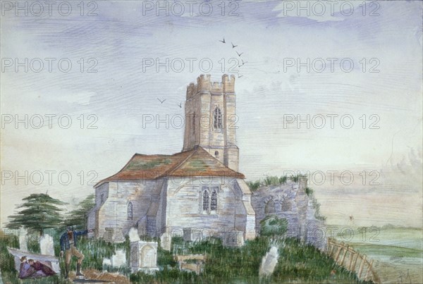 Church of St Nicholas, Plumstead, Kent, c1800(?). Artist: AY