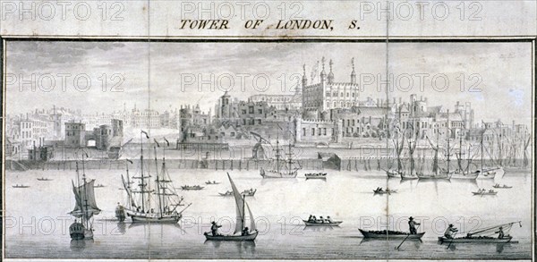 Tower of London, 1737. Artist: Samuel Buck