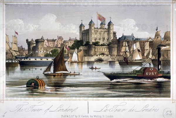 Tower of London, c1860. Artist: R Canton