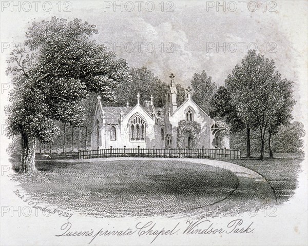 The Queen's private chapel in Windsor Great Park, Berkshire, c1861. Artist: Anon