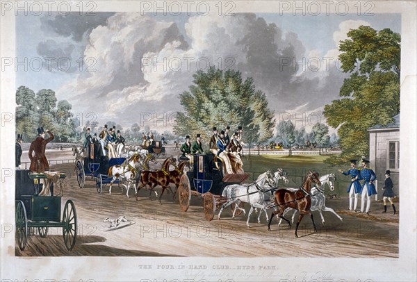 The Four-in-Hand Club, Hyde Park', London, 1838. Artist: J Harris