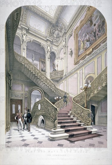 The Army and Navy Club, Pall Mall, Westminster, London, 1853. Artist: Robert Kent Thomas