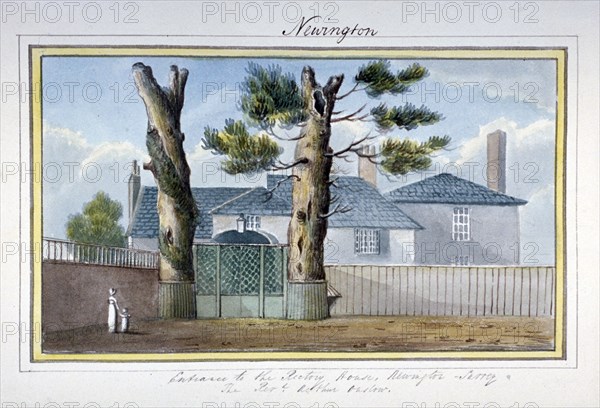 Rector's house in Newington Butts, Southwark, London, c1825. Artist: G Yates