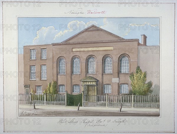 West Street Independent Chapel, Southwark, London, 1826. Artist: G Yates