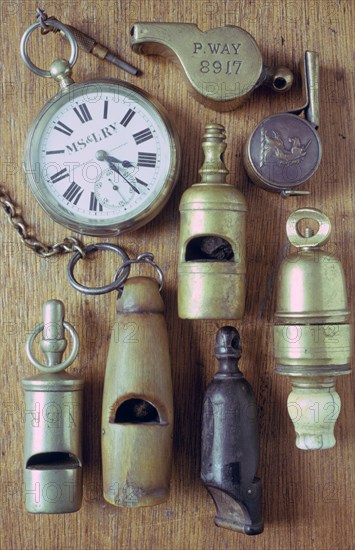 Watch and whistles, National Railway Museum, York, North Yorkshire. Artist: Tony Evans