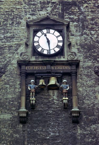 Clock on Carfax Tower, Oxford, Oxfordshire, 1974. Artist: Tony Evans