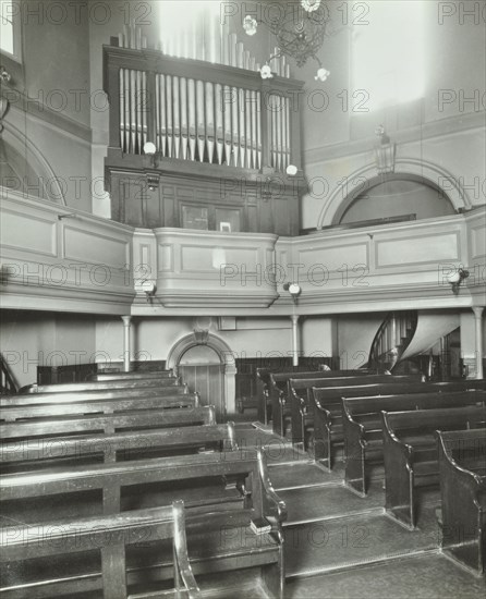 View of the chapel from the altar, Bethlem Royal Hospital, London, 1926. Artist: Unknown.