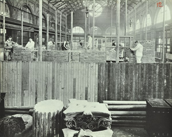 Building class, School of Building, Brixton, London, 1911. Artist: Unknown.