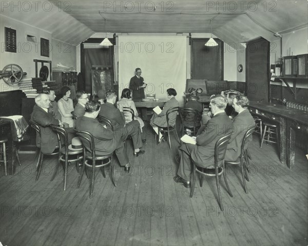 Class of adults studying antiques, Brixton Commercial Evening Institute, London, 1930. Artist: Unknown.