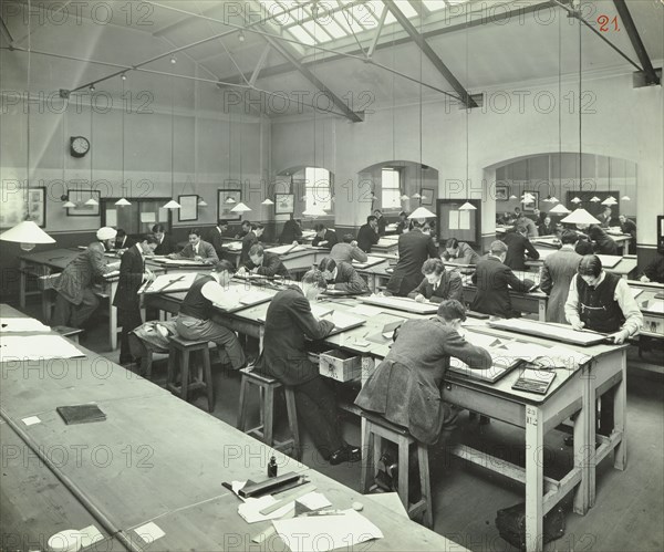 Drawing class, University College, London, 1912. Artist: Unknown.