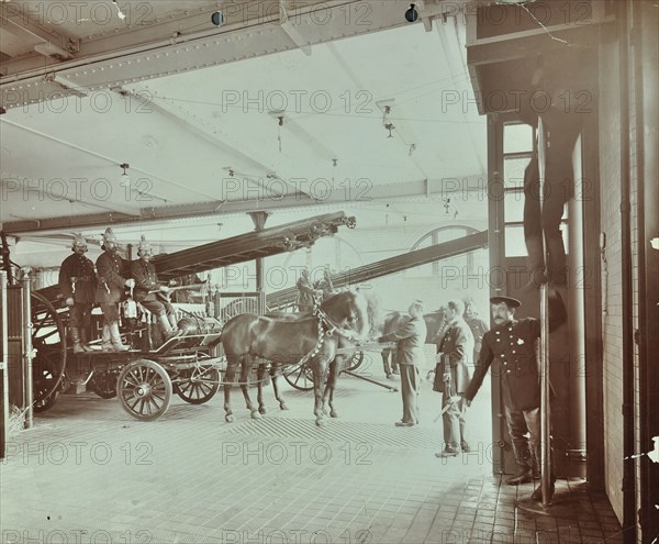 Kensington Fire Station, No 13 Old Court Place, Kensington, London, 1905. Artist: Unknown.