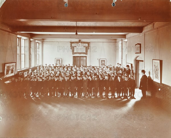 Prayers, Jews' Free School, Stepney, London, 1908. Artist: Unknown.