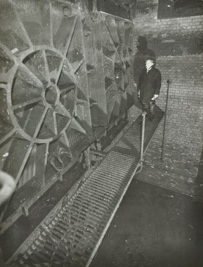 Inside of a sewer, London, 1939. Artist: Unknown.