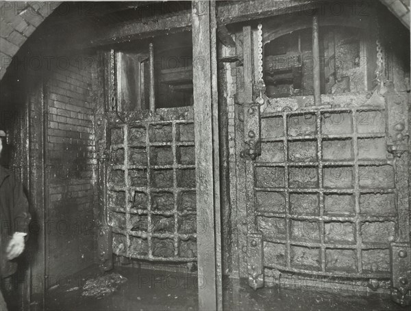 Sewer sluice gates, London, 1939. Artist: Unknown.