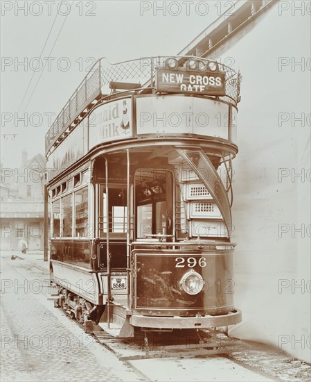 Double-decker electric tram, 1907. Artist: Unknown.