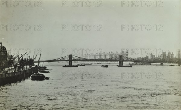 The Thames and Lambeth Bridge looking downstream, 1897. Artist: Unknown.