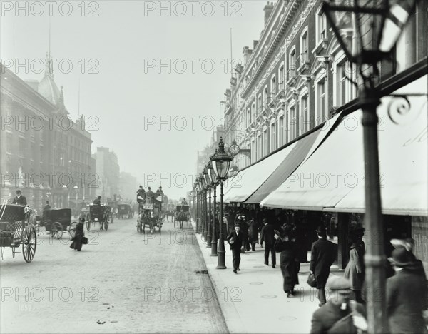 Pedestrians outside DH Evans, Oxford Street, London, 1903. Artist: Unknown.