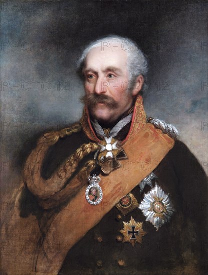 Portrait of Field Marshal Blücher, Prussian soldier, c1818