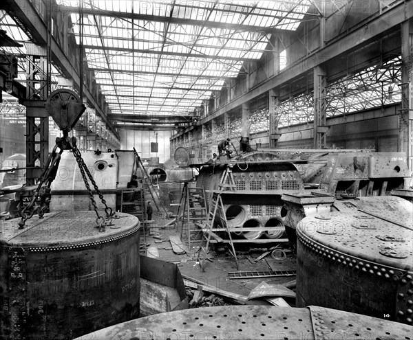 Cammell Laird shipyard, Birkenhead, Merseyside, 1914