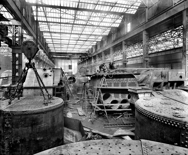 Cammell Laird shipyard, Birkenhead, Merseyside, 1914