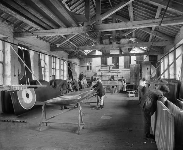 Aircraft manufacturing, Waring and Gillow factory, Lancaster, Lancashire, January 1917