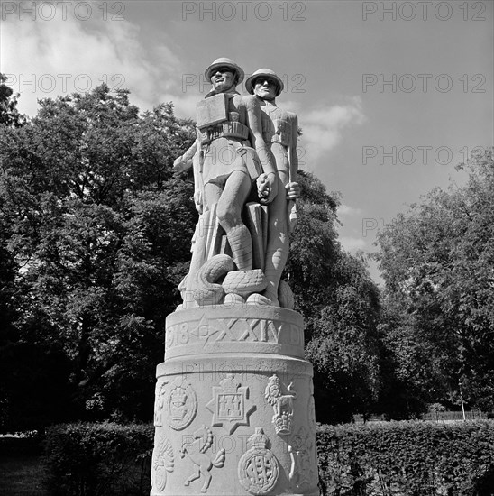 The First World War memorial to the 24th East Surrey Division in Battersea Park, London