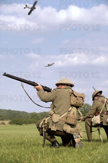 World War I re-enactment event, Festival of History, Kelmarsh Hall, Northamptonshire, 2007