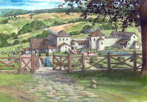 Great Witcombe Roman Villa, circa AD250, (c1990-2010) Artist