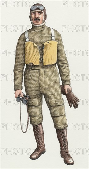 World War One flying boat pilot, c1910s, (c2000-2015) Artist