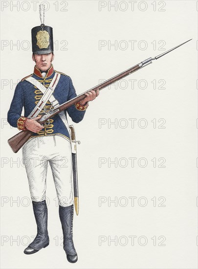 Napoleonic ordinary gunner from a Royal Artillery Invalid regiment c.1803-15, (c2000-2015)