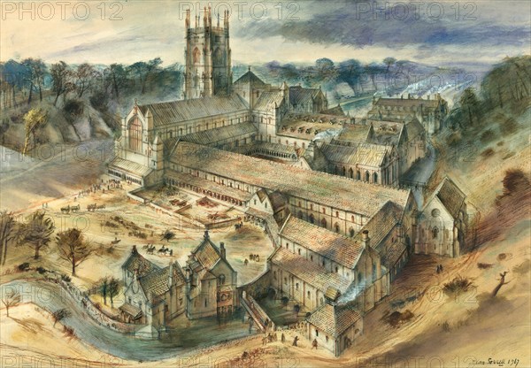 Fountains Abbey, c12th century, (c1950-1970)