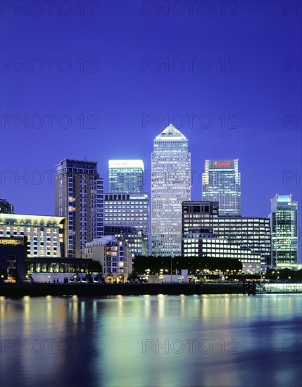 Canary Wharf at night, c1990-2010