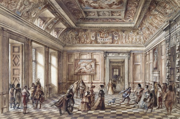 Bolsover Castle entrance hall, c17th century, (c1960s)