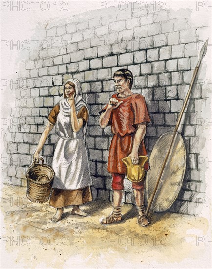 Roman man and woman, c2nd century, (c1990-2010)