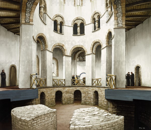 Abbot Wulfric's rotunda at St Augustine's Abbey, c12th century, (c1990-2010)