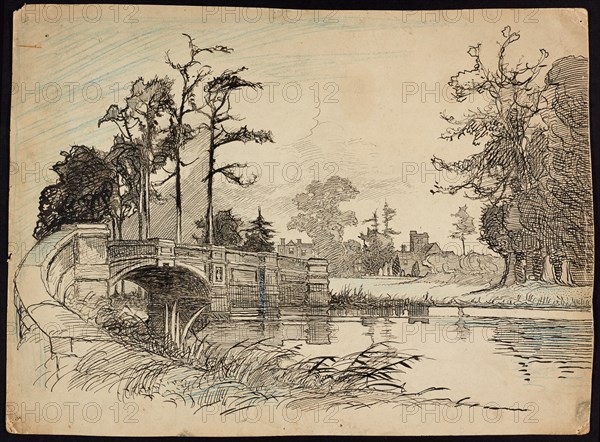 Cranford Park Bridge, Hillingdon, London, 1892-1933 Artist