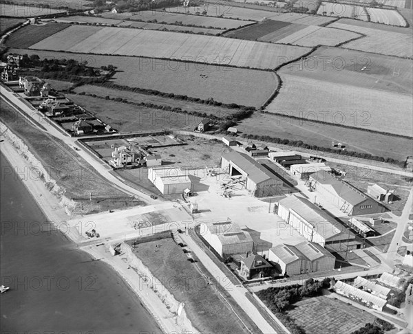 HM Naval Seaplane Training School seaplane sheds, Lee-on-Solent, Hampshire, 1928