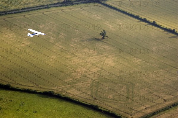 Aeroplane flying over Down Ampney, Gloucestershire, 2006