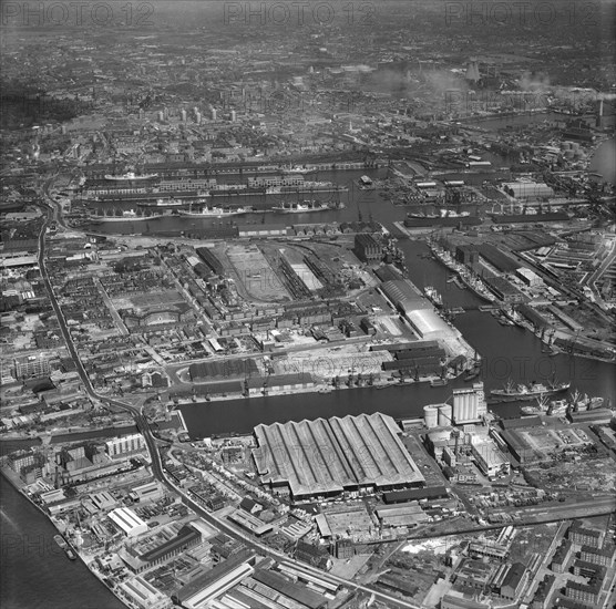 West India and Millwall Docks, Tower Hamlets, London, 1963