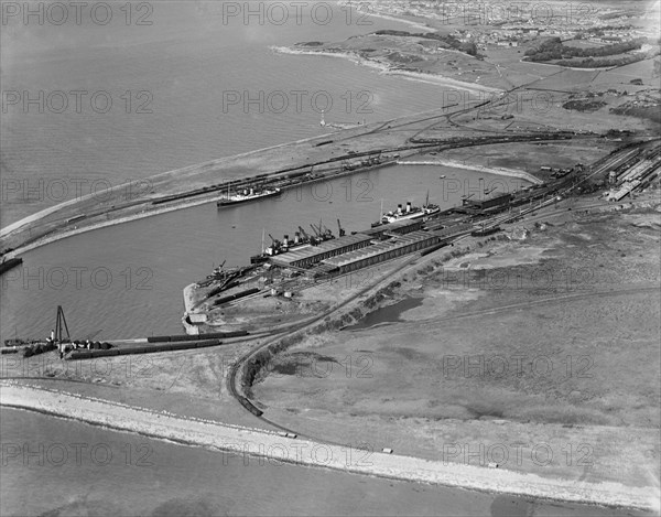 Heysham Harbour and Half Moon Bay, Lancashire, 1934